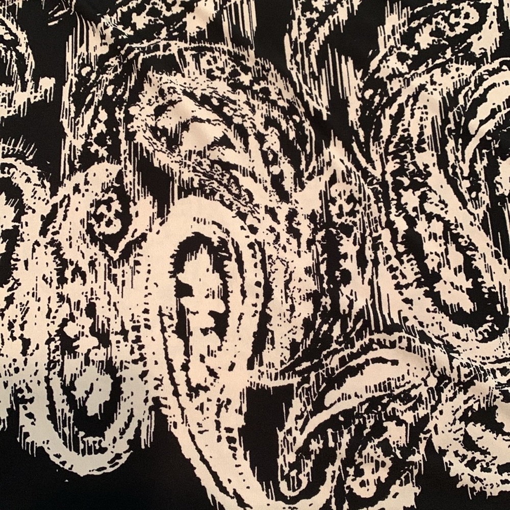 Rafaella Scoop Neck Short Sleeve Paisley Top Size 1X - Picture 5 of 11